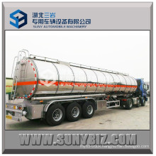 45 M3 3 Axles Shiny Aluminum Alloy Fuel Tank Trailer